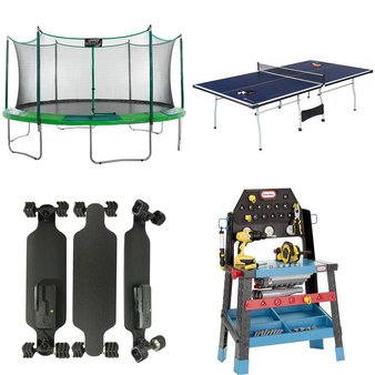 Pallet – 11 Pcs – Powered, Game Room, Outdoor Play, Pretend & Dress-Up – Customer Returns – Razor, Upper Bounce, Little Tikes, Skywalker