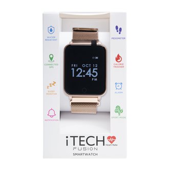iTech Fusion Mesh Strap Smartwatch, Rose Gold – Certified Refurbished