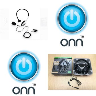 Pallet – 102 Pcs – Video Games – Audio Headsets, Cables & Adapters – Customer Returns – Onn, Plantronics, POWER A, Blackweb