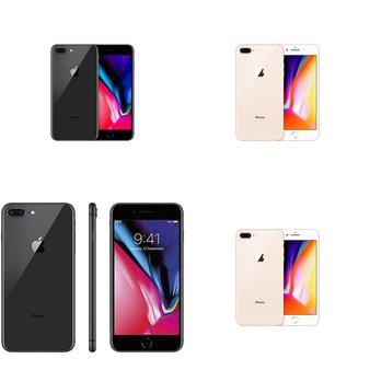 7 Pcs – Apple iPhone 8 Plus – Refurbished (GRADE A – Unlocked) – Models: MQ8D2LL/A – TF, MQ8T2LL/A, 3D061LL/A, MQ8F2LL/A – TF