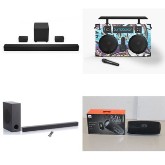 CLEARANCE! Pallet – 20 Pcs – Speakers, CD Players, Turntables, Portable Speakers, Boombox – Customer Returns – onn., VIZIO, Victrola, JBL