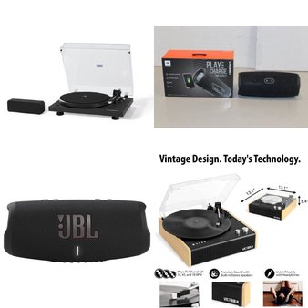 CLEARANCE! Pallet – 44 Pcs – CD Players, Turntables, Speakers, Accessories, Portable Speakers – Customer Returns – onn., Victrola, Anker, ION Audio