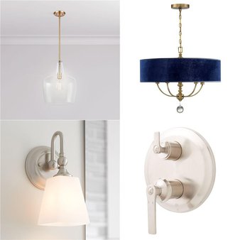 Pallet – 16 Pcs – Lighting & Light Fixtures, Non-Smart – Open Box Like New – Signature Hardware
