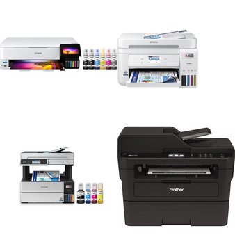 Pallet – 26 Pcs – All-In-One, Inkjet, Power Adapters & Chargers, Other – Customer Returns – EPSON, HP, Pixma, onn.