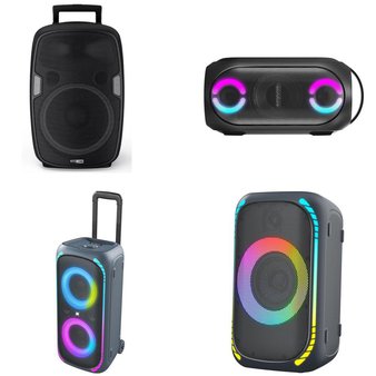 Pallet – 34 Pcs – Portable Speakers – Open Box Customer Returns – JUSTICE, onn., Soundcore, Altec Lansing