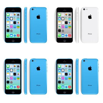 14 Pcs – Apple iPhone 5C – Refurbished (GRADE B – Unlocked) – Models: ME597LL/A, MF154LL/A, MGFP2LL/A, IP5C-8GB-Blue-Virgin – Smartphones