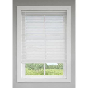 Pallet – Levolor 2041050 Cordless Vinyl Mini Blinds, 71.5-in x 72-in, White – Customer Returns – Levolor
