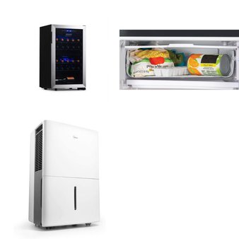 Pallet – 6 Pcs – Refrigerators, Humidifiers / De-Humidifiers – Customer Returns – Igloo, Midea, NewAir
