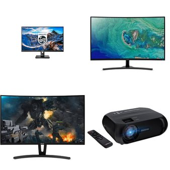 Pallet – 23 Pcs – Speakers, Monitors, All-In-One – Open Box Customer Returns – HP, ACER, LG, onn.