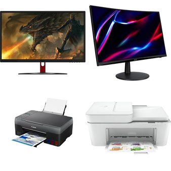 CLEARANCE! Pallet – 23 Pcs – Inkjet, Monitors – Open Box Customer Returns – HP, onn., ACER, Onn