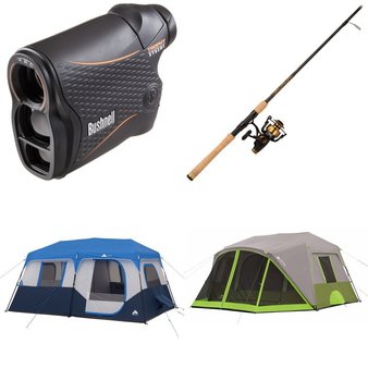6 Pallets – 133 Pcs – Camping & Hiking, Optics / Binoculars, Fishing & Wildlife, Hunting – Customer Returns – Ozark Trail, Coleman, National Geographic, Frogg Toggs