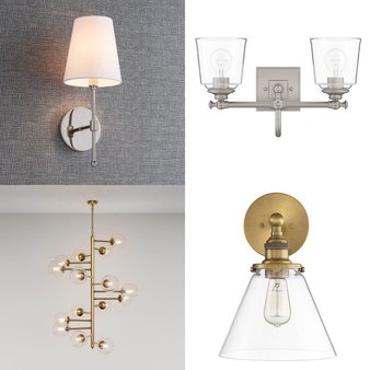 Pallet – 28 Pcs – Lighting & Light Fixtures, Kitchen & Bath Fixtures, Patio & Outdoor Lighting / Decor – Open Box Like New – Signature Hardware, Park Harbor