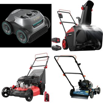 Pallet – 8 Pcs – Mowers, Vehicles, Pools & Water Fun, Snow Removal – Customer Returns – SENIX, Funcid, PowerSmart, AIPER