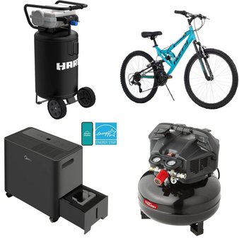 Pallet – 11 Pcs – Humidifiers / De-Humidifiers, Power Tools, Cycling & Bicycles, Grills & Outdoor Cooking – Overstock – Midea, Huffy