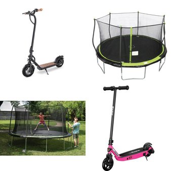 Pallet – 9 Pcs – Powered, Vehicles, Trains & RC, Trampolines, Unsorted – Customer Returns – New Bright, Razor, Jetson, Razor Power Core