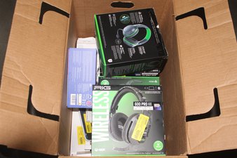 Box – 86 Pcs – Other, In Ear Headphones, Cases – Untested Customer Returns – Apple, RIG, OtterBox, Zagg