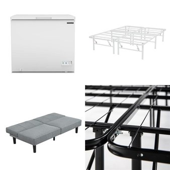 Pallet – 11 Pcs – Bedroom, TV Stands, Wall Mounts & Entertainment Centers, Camping & Hiking – Damaged / Missing Parts / Tested NOT WORKING – Mainstays, Sanus VuePoint, Ozark Trail, Frigidaire