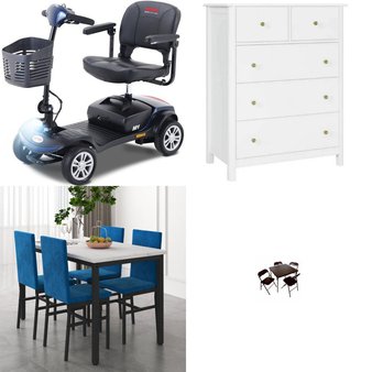 Pallet – 10 Pcs – Unsorted, Dining Room & Kitchen, Bedroom, Kids – Customer Returns – SEGMART, Homfa, Furinno, Plastic Dev Group