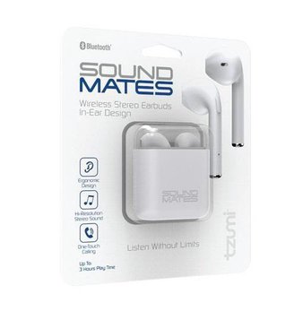 25 Pcs – Tzumi 5761WM Sound Mates Bluetooth Earbuds with Protective Charging Case – Refurbished (GRADE B)
