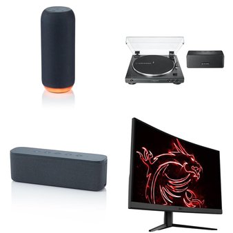 Pallet – 42 Pcs – Portable Speakers, Monitors, Speakers, Shelf Stereo System – Damaged / Missing Parts / Tested NOT WORKING – Onn, onn., Samsung, LG