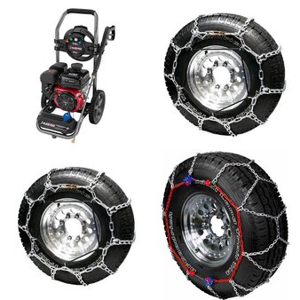 Pallet – 16 Pcs – Automotive Accessories, Pressure Washers, Automotive Parts – Customer Returns – Peerless, Black Max, Peerless Chain, Mm