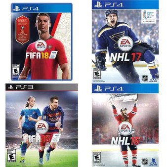 59 Pcs – Sony Video Games – New – FIFA 18 Standard Edition (PlayStation 4), FIFA 16 (PS3), NHL 17(PS4), NHL 16 (PS4)