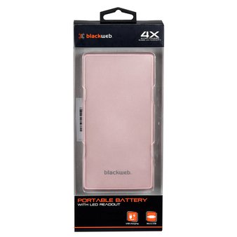 28 Pcs – Blackweb BWA18WI054 Power Bank Portable Battery w/LED Readout 10400 mAh Rose Gold – Used – Retail Ready