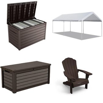 Pallet – 8 Pcs – Storage & Organization, Patio – Customer Returns – Keter, Caravan Canopy