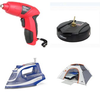 CLEARANCE! Pallet – 86 Pcs – Power Tools, Kitchen & Dining, Camping & Hiking, Tool Accessories – Customer Returns – Hyper Tough, Ozark Trail, BLACK & DECKER, Armor All