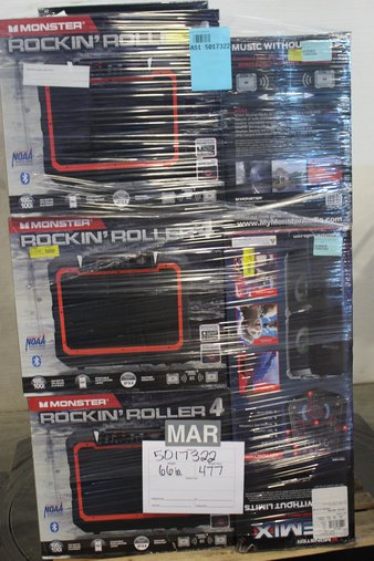 Pallet – 16 Pcs – Portable Speakers – Customer Returns – Monster