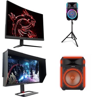 Pallet – 27 Pcs – Monitors, Speakers, Vacuums, Portable Speakers – Customer Returns – onn., Tineco, Monster, HP