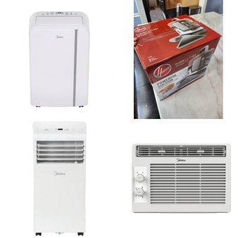 Pallet – 17 Pcs – Vacuums, Air Conditioners – Open Box Customer Returns – Bissell, Midea, Apple, Mainstays