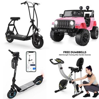 Pallet – 10 Pcs – Exercise & Fitness, Powered, Unsorted, Vehicles – Customer Returns – POOBOO, EVERCROSS, Funcid, SKRT