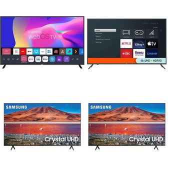 Half a Truckload – 12 Pallets – 106 Pcs – TVs – Tested Not Working (Cracked Display) – onn., RCA, TCL, Samsung