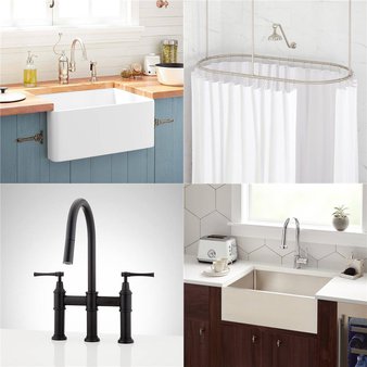Pallet – 12 Pcs – Hardware, Bath, Kitchen & Bath Fixtures, Lighting & Light Fixtures – Open Box Like New – Signature Hardware