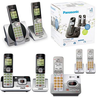 56 Pcs – Cordless Home Phones – Refurbished (GRADE C) – VTECH, Panasonic, AT&T