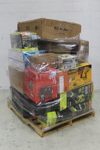 Pallet – 24 Pcs – Power Tools, Trimmers & Edgers, Lighting & Light Fixtures – Damaged / Missing Parts – RYOBI, DEWALT, Milwaukee, Pelonis