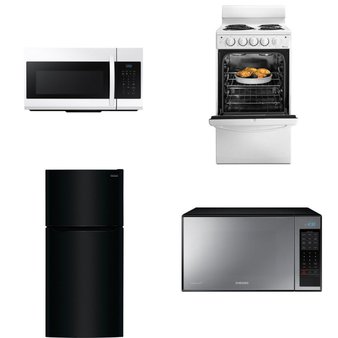 4 Pcs – Microwaves – Open Box Like New, Like New – Samsung, Frigidaire, Amana