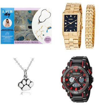 Pallet – 179 Pcs – Watches (NOT Wearable Tech), Sets, Necklaces, Jewelry Storage – Customer Returns – LaurDIY, George, Timex, Globlu