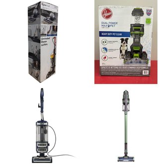 Pallet – 12 Pcs – Vacuums – Damaged / Missing Parts / Tested NOT WORKING – Hoover, Shark, Dyson, SharkNinja