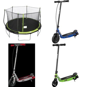 Pallet – 13 Pcs – Powered, Trampolines – Customer Returns – Razor, Razor Power Core, Bounce Pro