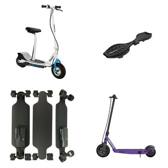 Pallet – 21 Pcs – Powered, Not Powered – Customer Returns – Razor, Razor Power Core, Shark Wheel
