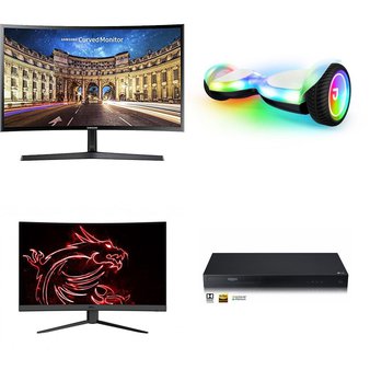 Pallet – 55 Pcs – Monitors, Security & Surveillance, DVD & Blu-ray Players, Powered – Damaged / Missing Parts / Tested NOT WORKING – Samsung, Jetson, MSI, LG