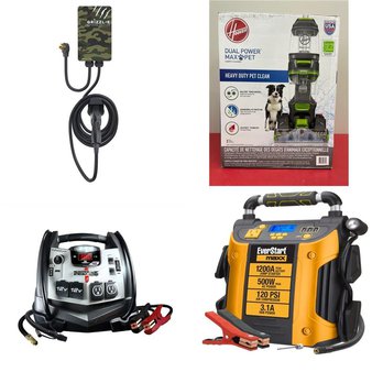 Pallet – 41 Pcs – Vacuums, Automotive Accessories, Power, Hardware – Customer Returns – Schumacher, Grizzl-E, Hoover, EverStart