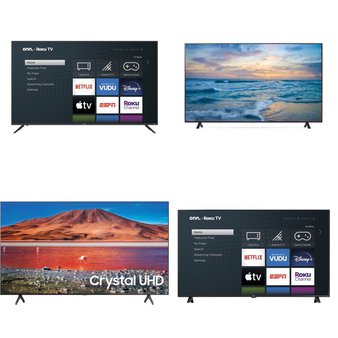 3 Pallets – 45 Pcs – LED & LCD – Damaged / Missing Parts / Tested NOT WORKING – VIZIO, Onn, TCL, HISENSE