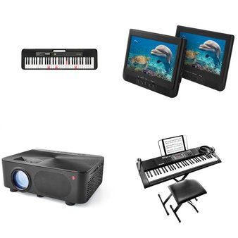 Pallet – 35 Pcs – Speakers, DVD & Blu-ray Players, Powered, Accessories – Customer Returns – Philips, Onn, Govee, Casio