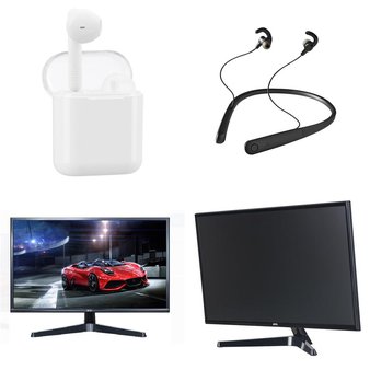 Pallet – 182 Pcs – In Ear Headphones, Monitors, Lamps, Parts & Accessories – Customer Returns – Onn, onn., Blackweb, JLab