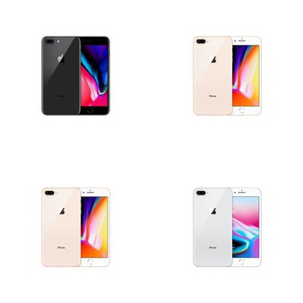 33 Pcs – Apple iPhone 8 Plus – Refurbished (GRADE A – Unlocked) – Models: MQ8D2LL/A, 3D061LL/A, MQ8E2LL/A, MQ8J2LL/A