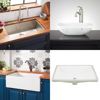 Pallet – 10 Pcs – Kitchen & Bath Fixtures, Unsorted, Hardware – Open Box Like New – Signature Hardware