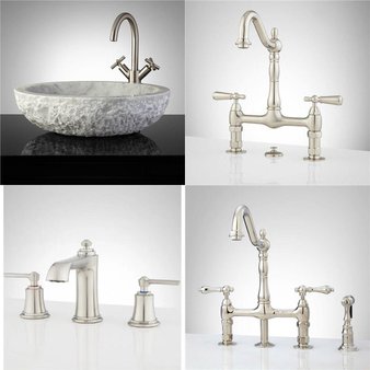 CLEARANCE! Pallet – 252 Pcs – Hardware, Kitchen & Bath Fixtures – Open Box Like New – Signature Hardware, Mirabelle, Miseno